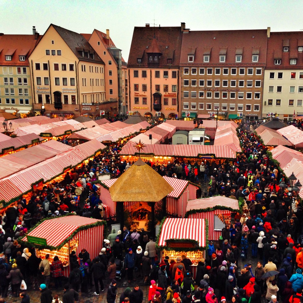 View of the festive Nuremberg Christmas Market