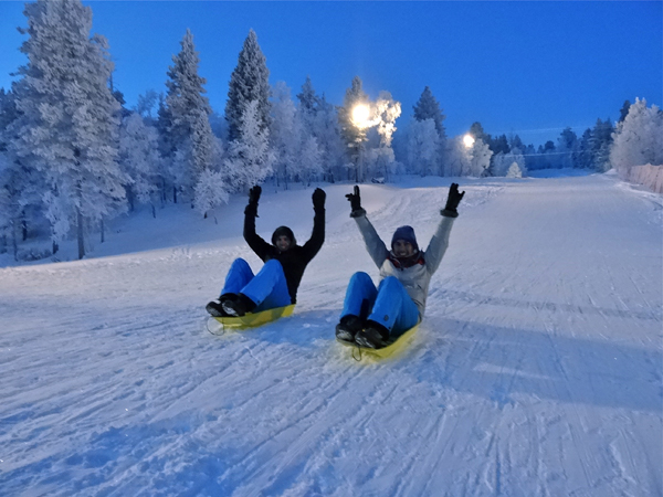 toboggan run finland saariselka