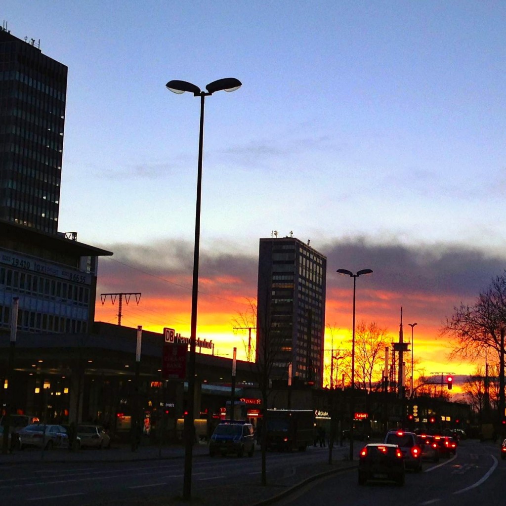 winter sunset in Germany