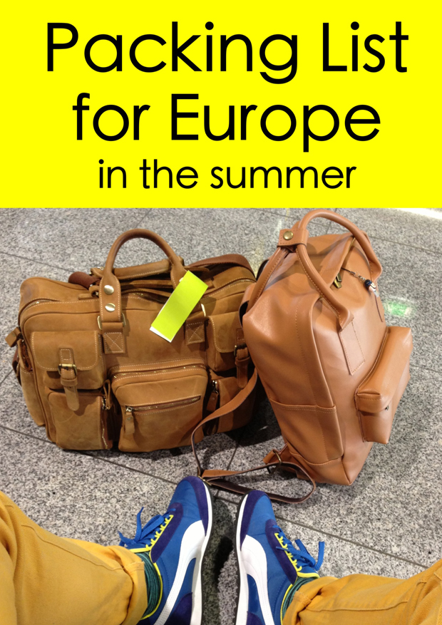 packing list europe summer eurotrip