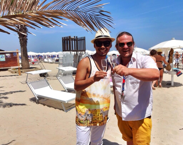 Me and Filippo, the king of the beach in Senigallia