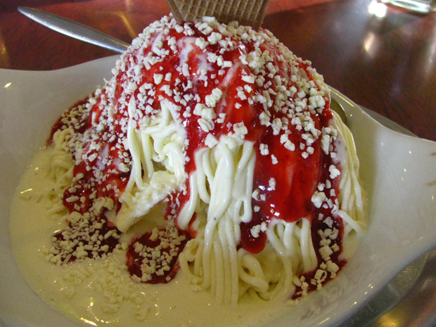 spaghetti ice cream