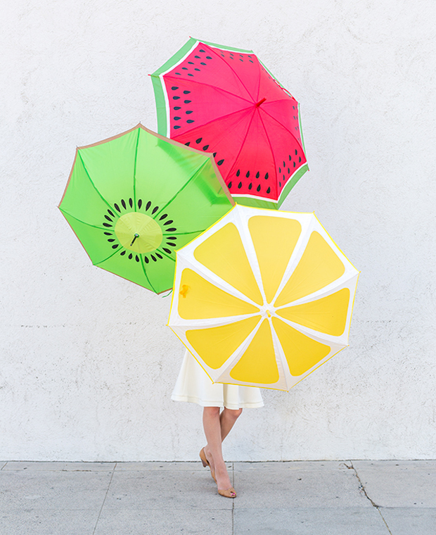 DIY Fruit Slice Umbrellas