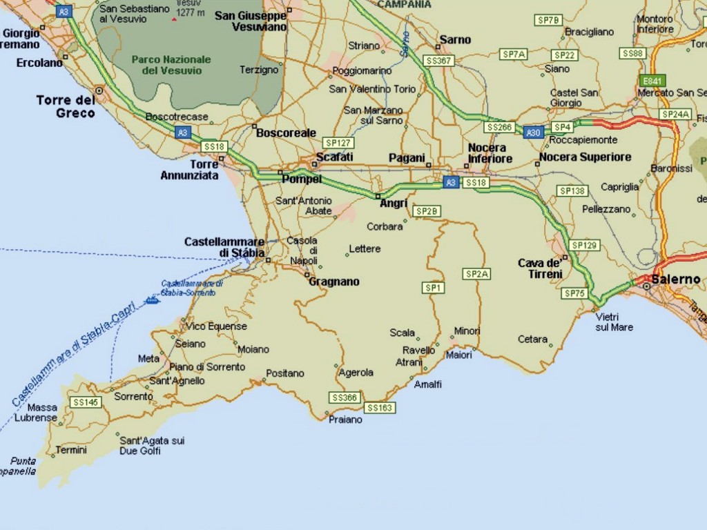 Amalfi Coast Map And Its 13 Villages Dream Euro Trip